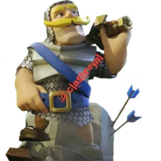 👍 騎士, クラッシュ・ロワイヤル, ゲームキャラクター, 剣, 戦士, 鎧 telegram sticker