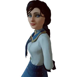 😁 Elizabeth Bioshock Infinite видеоигра, элизабет, bioshock, bioshock infinite, персонаж telegram sticker