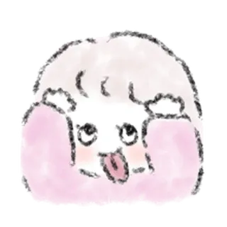 🧃 可爱, 卡通, 搞笑, 脸, 傻, 表情, 舌头 whatsapp sticker