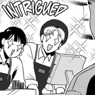 ✉️ INTRIGUED manga, anime, comic, expression, surprise, intrigued telegram sticker