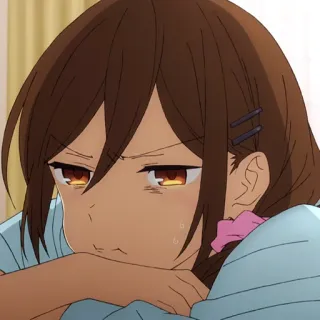 📚 Anime, Garota, Triste, Chateada, Hori, Kyoko Hori, Horimiya telegram sticker