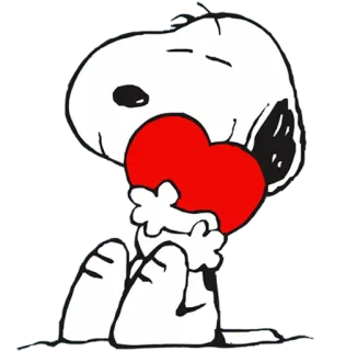 ❤ Snoopy Peanuts スヌーピー, ハート, 漫画, 愛, ピーナッツ telegram sticker