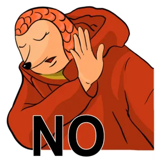 🙅‍♂️ NO rechazo, desacuerdo, gesto mano, no, negativa, parar whatsapp sticker