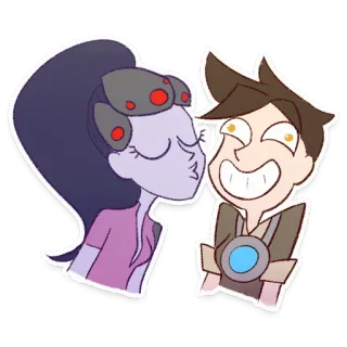 👩 Tracer Overwatch Tracer, Overwatch, Widowmaker, game, character, sticker telegram sticker