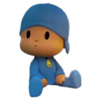🕳 Pocoyo desenho animado, criança, bebê, azul, animação telegram sticker