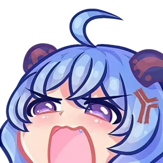 😠 Anime, Desenho animado, Bravo, Expressão, Fofo, Adesivo whatsapp sticker
