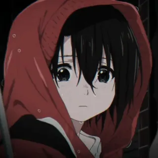 ◾ Anime, Verdrietig, Manga, Schattig, Meisje, Emotioneel whatsapp sticker