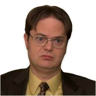 👓 Dwight Schrute The Office Dwight Schrute, The Office, Serie TV, Personaje, Comedia telegram sticker