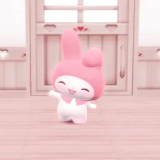 🦕 My Melody My Melody, Sanrio, fofo, kawaii, desenho animado, coelho whatsapp sticker