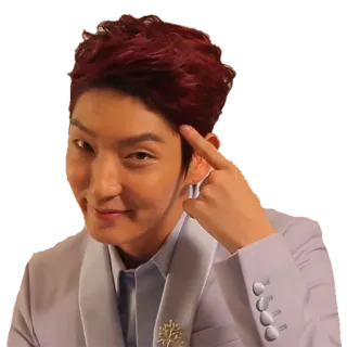 🤔 man, korean, actor, point, head, smile telegram sticker