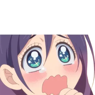 🌟 anime, cartoon, crying, sad, girl, eyes, cute, emotional whatsapp sticker