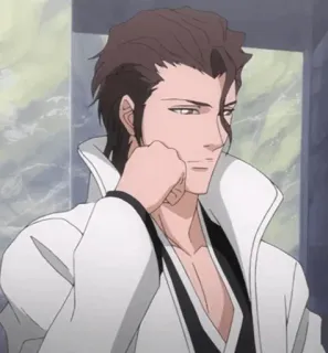 😕 Aizen Sosuke Bleach anime, manga, villain, aizen, sosuke telegram sticker