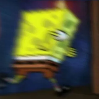 🧽 Spongebob 스폰지밥, 만화, 달리기, 흐릿한, 웃긴, 니켈로디언 telegram sticker