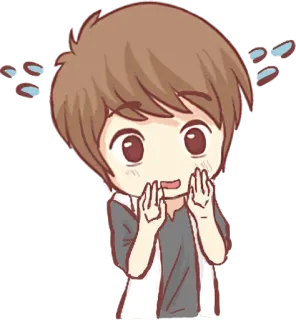 😳 Dibujos animados, Personaje, Anime, Manga, Lindo, Preocupado telegram sticker