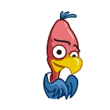 👋 Мультик, Птица, Смешной, Глупый, Персонаж telegram sticker