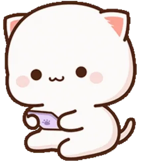😊 고양이, 귀여운, 노는, 동물, 애완 동물, 게임, 카와이 whatsapp sticker