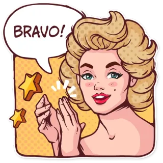 Marilyn telegram stickers