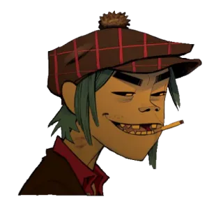 😏 2-D Gorillaz Cartone animato, Musica, Band virtuale, Personaggio, Gorillaz, 2D telegram sticker