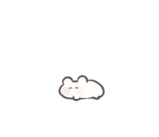 ☁️ binatang, lucu, chibi, beruang, tidur telegram sticker
