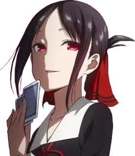 😏 Kaguya Shinomiya Kaguya-sama: Love Is War Anime, Personaggio, Kaguya Shinomiya, Kaguya-sama: Love is War, Carte da gioco telegram sticker