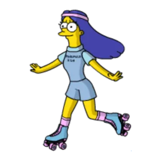 🏃‍♀️ Patty Bouvier The Simpsons THERAPEUTIC ROLL 64 Patty Bouvier, The Simpsons, Cartoon, Roller Skating, Exercise, Therapeutic Roll 64 telegram sticker