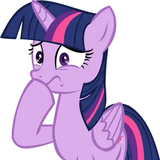☹️ Twilight Sparkle My Little Pony Pony, Cartoon, Pferd, Lila, Animation, Twilight Sparkle telegram sticker