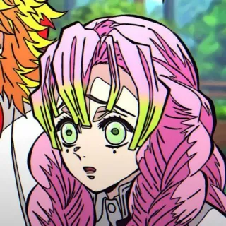 💚 Mitsuri Kanroji Demon Slayer Anime, Manga, Demon Slayer, Mitsuri Kanroji, Hashira, Hashira del Amor, Personaje telegram sticker