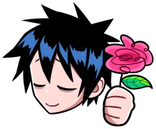 🌺 Anime, Rose, Fleur, Mignon, Romantique telegram sticker