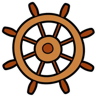 ⚓️ ship wheel, wheel, navigation, sailing, steering, sea, boat telegram sticker