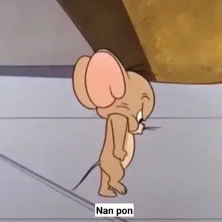😏 Jerry Tom and Jerry Nan pon dibujo animado, ratón, personaje telegram sticker