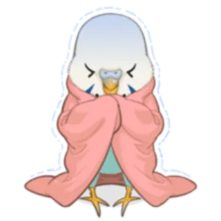 ❄️ птица, попугай, милый, животное, одеяло telegram sticker