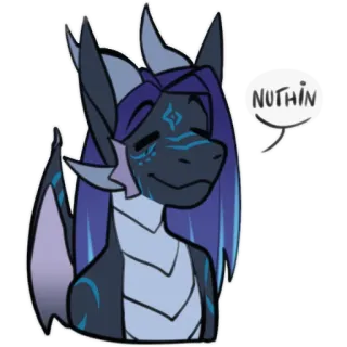 ☺️ NUTHIN dragon, cartoon, cute, anthro, fantasy telegram sticker