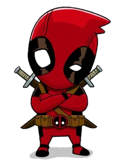 😂 Deadpool Deadpool, Marvel, Superheld, Comic, Aufkleber, Cartoon telegram sticker