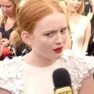 🐙 Sadie Sink Stranger Things capelli rossi, attrice, celebrità, ritratto, Sadie Sink, Stranger Things, serio telegram sticker