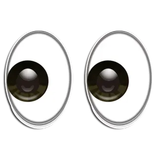 👀 augen, emoji, schauen, cartoon, sticker whatsapp sticker