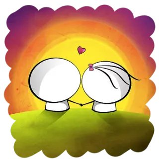 💖 cinta, pasangan, romansa, hati, bersama, hubungan, kartun, imut telegram sticker