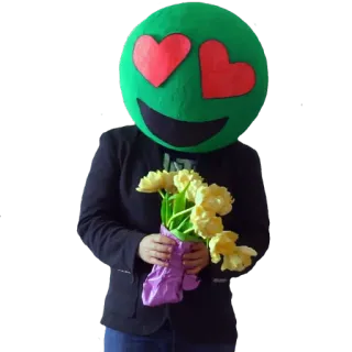 💐 emoji, love, bouquet, flowers, heart eyes, romance telegram sticker