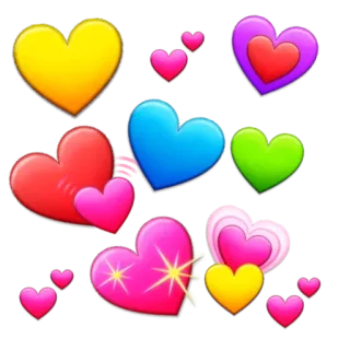 ❤️ corazones, amor, colorido, emociones, lindo telegram sticker