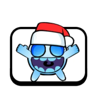 😄 christmas, cartoon, hat, holiday, winter, cute, blue telegram sticker
