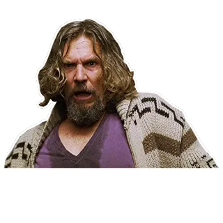 😱 The Dude The Big Lebowski movie, comedy, the dude, jeff bridges, big lebowski, character, film telegram sticker