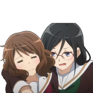 😬 anime, characters, friends, girls telegram sticker