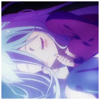 🛏 Shiro No Game No Life Anime, Shiro, No Game No Life, Ragazza, Dormire, Carino telegram sticker
