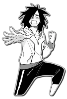 😵 Anime, Manga, Nhân vật, Bản vẽ, Người, Phim hoạt hình, Minh họa telegram sticker