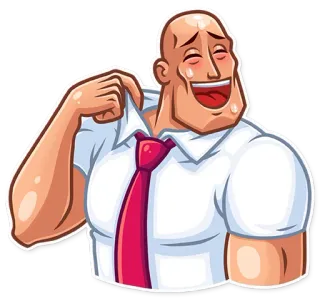 😅 pria, berkeringat, kemeja, dasi telegram sticker