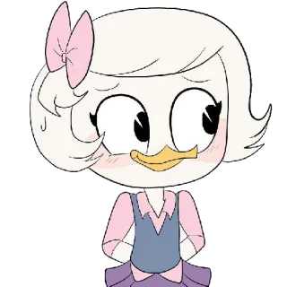 😳 Webby Vanderquack DuckTales Webby, DuckTales, desenho animado, pato, personagem telegram sticker