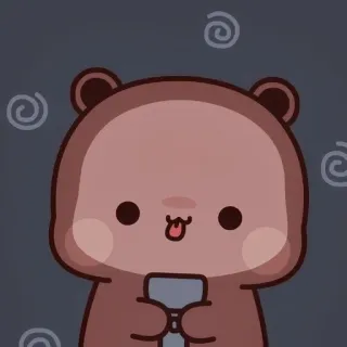 🌟 oso, lindo, dibujo animado, animal, pegatina, divertido, kawaii telegram sticker