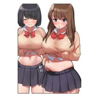 ☁️ むに 动漫, 女学生, 日语, 卡通 telegram sticker