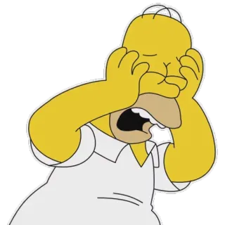 🙈 Homer Simpson The Simpsons Homer Simpson, The Simpsons, cartoon, facepalm, disappointment, cartoon character telegram sticker