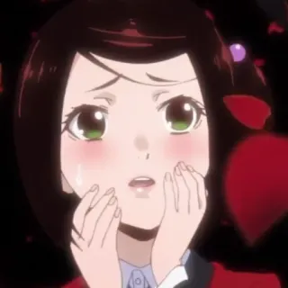 😳 Anime, Triste, Pleurs, Larmes, Fille, Rouge, Mignon telegram sticker