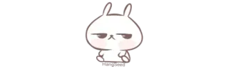 😒 coniglio, carino, arrabbiato, animale telegram sticker